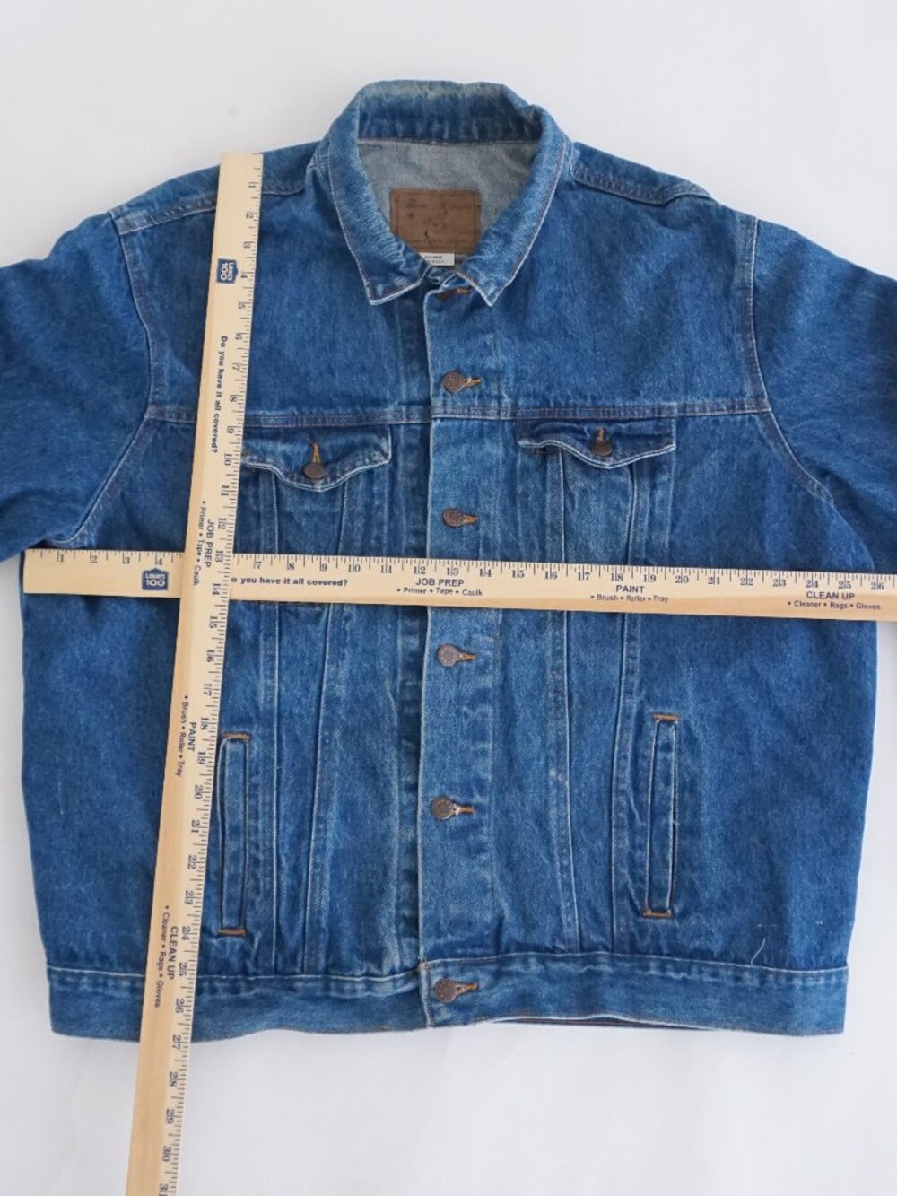 Vintage Three Rivers Blue Eagle Flag USA Embroidered Collectors Denim Jacket 2XL - Picture 3 of 11